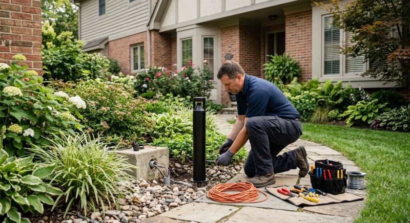 Terrace Lighting Installation in Kansas City, MO
